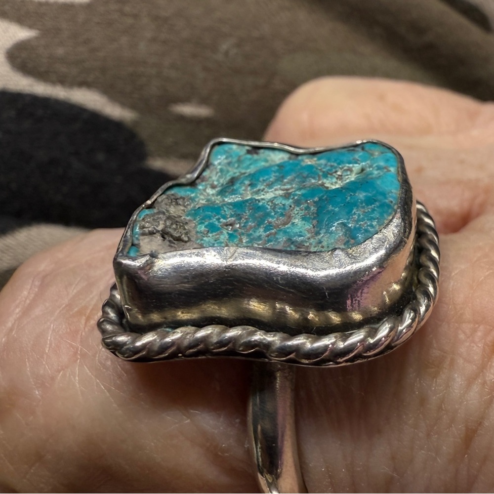 Turquoise Stone Silver Ring